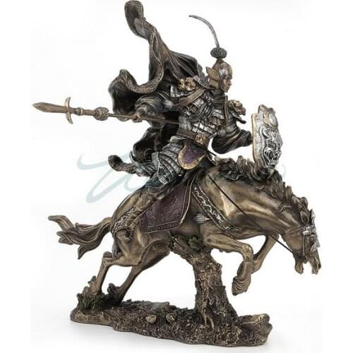 Heroes of three countries statue zhaoyun gallop on horseback Chinese style birthday gifts display direct sales