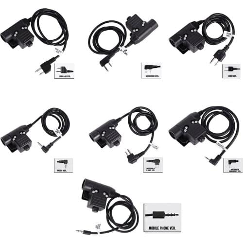 Tactical Headphone U94 PTT for KENWOOD ICOM Midland MotorolaS Talkabout Radio Walkie Talkie Headset PTT