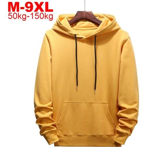 2020 AUTUMN Big Size 9XL Fashion High Quality Sweatshirt Men Hip Hop Long Sleeve Pullover Black Grey Hoodies Streetwear Clothes