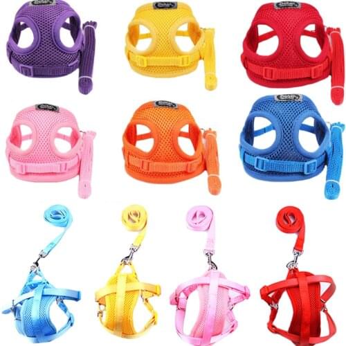 Comfort Dog Cat Harness Pet Adjustable Vest Walking Lead Leash Puppy Breathable Mesh Harness for Small Dogs Kitten gato perro