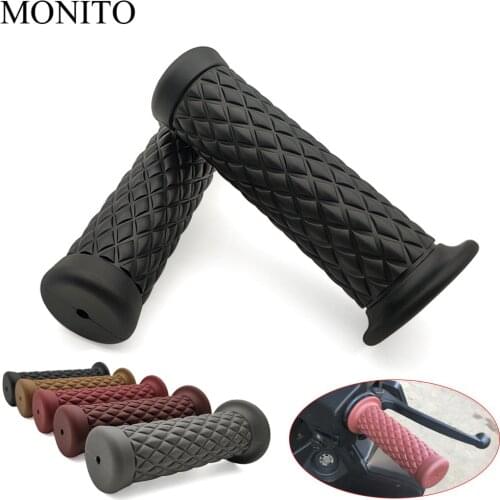 2019 7/8" 22MM Vintage rubber Cafe Racer handlebar Motorcycle handle grips For honda cb190r cb1000r monkey yamaha tmax 500 530
