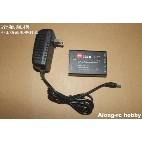 Free shipping 2-3Cells Li-Po/ life 2S 7.4v 3S 11.1v Battery balance Charger 323B CHARGER with the adapter (110-240V)