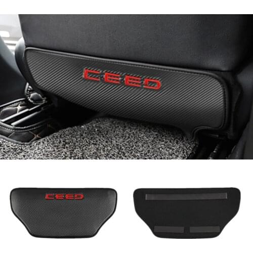 1pcs Universal Car Back Protector Cover Seat Back Anti-Kick Cushion Pad for Kia Ceed Accessories