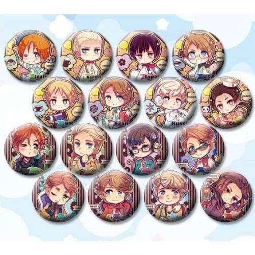 1pc Hetalia Axis Power 58 mm iron Button Badges Brooch Icon