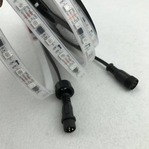 2.5m/reel ;DC12V WS2811 60LEDs/m (20pixes/m) WHITE PCB led digital strip;with 0.2m 13.5m pigtails;waterproof in silicon tube