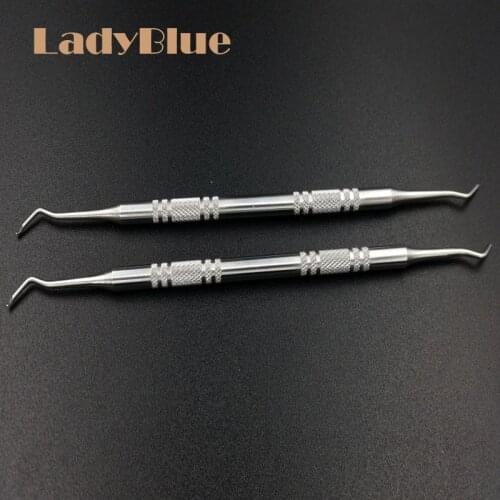 3Pcs/Lot Double Ended Nail Cleaning Spoon Stainless Steel Dead Skin Groove Pick Cuticle Pusher Remover Manicure Pedicure Tools