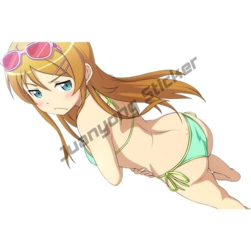 3D Car Stickers Sexy Girl Oreimo Kousaka Kirino Render Bumper Camper Voiture Course Decals Motorcycle Car Styling Decor KK13x9cm