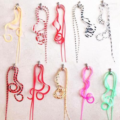 50PCS 10 colors mixed Copper Slide Parts Fishing Fishing Equipment long Snapper Skirts and Rubber Tie Mule Maintenance Supplies