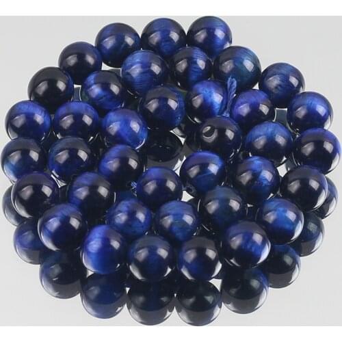 Natural Stone Lapis Lazuli Blue Tiger Eye Beads Round Loose Spacer Beads for Jewelry Making Diy Bracelet Earrings 4/6/8/10/12MM