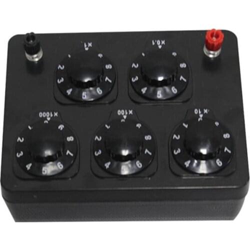 0-9999 Ohm Variable Resistance Box Five-speed Physics Experiment Rheostat Resistance Substitution Box for Lab Using Teaching