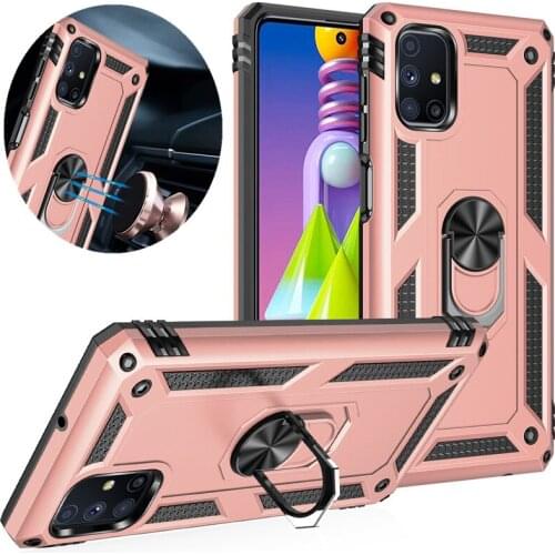 For Samsung Galaxy M51 Case Stand Magnetic Holder Ring Shockproof Armor Case for Galaxy M01 M10 M20 M30 M40 M30S M21 M31 M31S