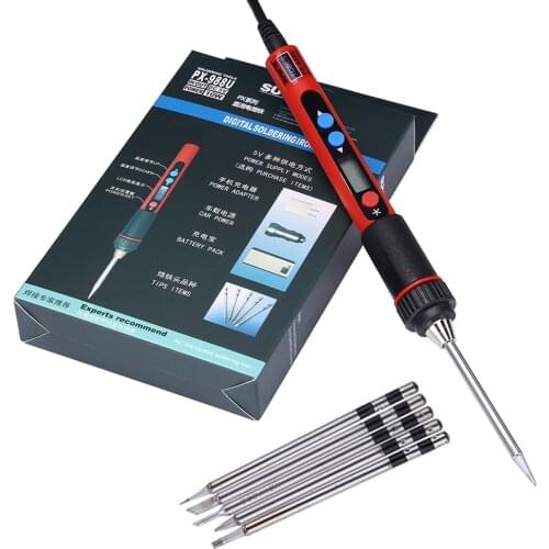 5V 10W LCD Digital USB Soldering Iron Adjustable Temperature Soldeerbout Solda Solder Iron BGA Soldering Station Welding Tools