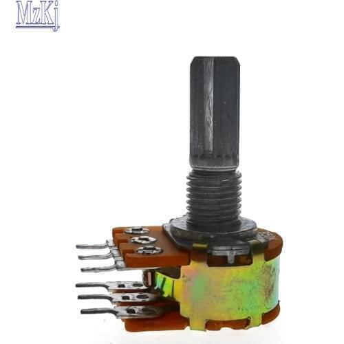 10PCS New WH148 20MM Duplex Potentiometer B1K 2K 5K 10K 20K 50K 100K 500K 1M DIP6