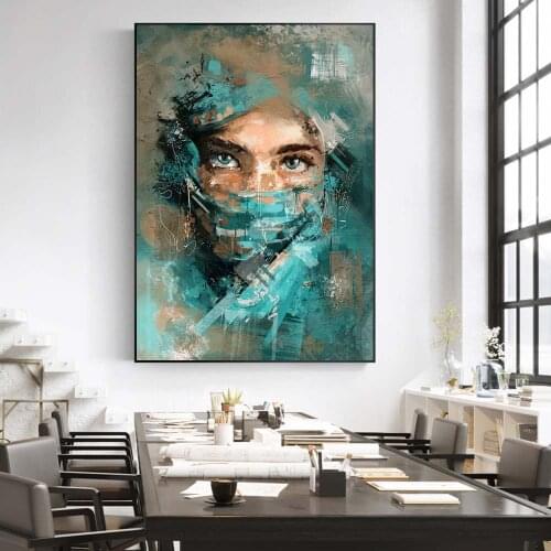 Graffiti Watercolor Veil Girl Art Canvas Print Painting Modern Figure Wall Picture Women Living Room Home Decoration Poster