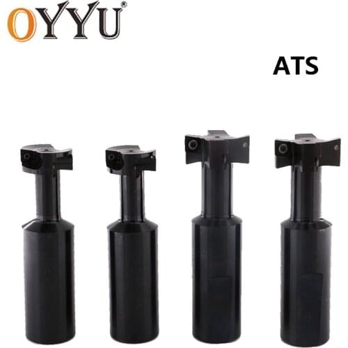 OYYU ATS C25 Indexable T-Slot Milling Cutter Straight Shank Grooving End Mill Holder use CCMT060204 CCMT CPMT Carbide Inserts