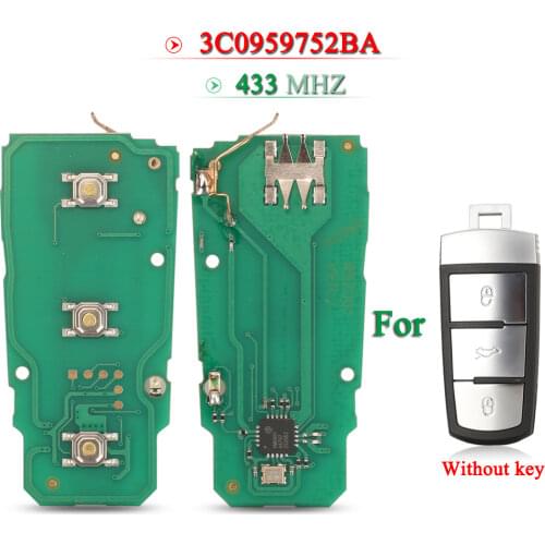 Bilchave 10pcs For VolksWagen Passat B6 3C B7 Magotan CC FOB Electonic Remote Car Key Circuit Board 433Mhz ID48 Chip 3C0959752BA