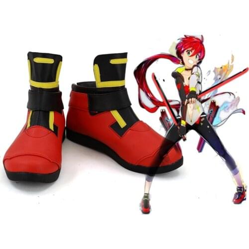 COMPASS Kiryuin Kirara Cosplay Boots Red Shoes Custom Made Any Size