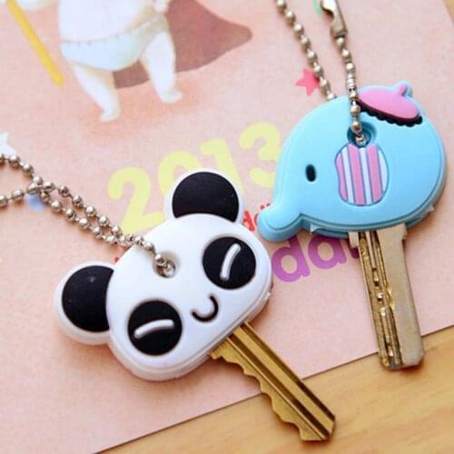 5pcs Baby Souvenirs Key Cover Cap Pattern Key Protection Wedding Gifts for Guests Bridesmaid Gift Party Favors Present Supplies