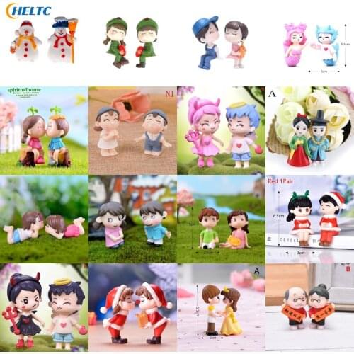 1PC Resin DIY Mini Stool Couples Dolls Fairy Garden Miniatures Decor Dollhouse/Terrarium Action Figures Figurine Micro Landscape