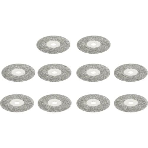 Set of 10pcs Diamond Cutting Wheels with 402 Mandrel (3mm) 2pcs and Screwdriver for Rotary Tool