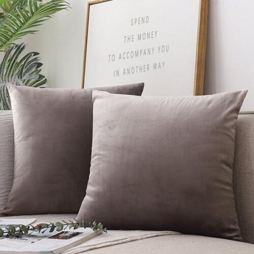 Solid color flannel pillowcase cuhsion cover Comfortable and soft pillowcase cushion cover Suitable for any design house