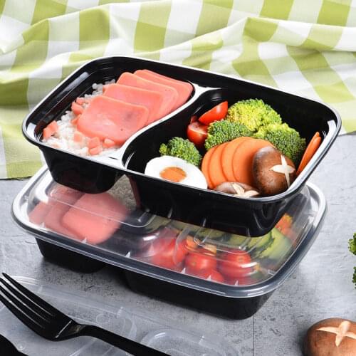 150Pcs/Lot Compartment Food Containers Meal Prep Containers Bento Lunch Boxes with Lids , Dishwasher/Microwave/Freezer Safe