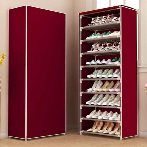 Nonwoven Fabric Shoe Rack Dustproof Entryway Shoes Organizer Shelf Saving Space Shoes Storage Closet Easy Assembled Shoe Cabinet