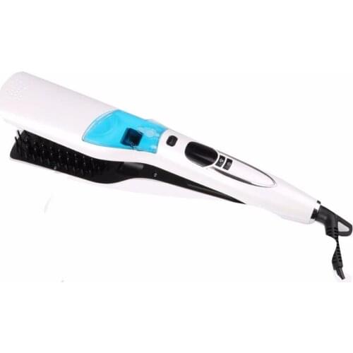 Hair Straight Ceramic Electric Styling Brush Steam Moisturizing Hair Straightener Brush Vapor Spray Fast Flat Iron Comb LCD 3233