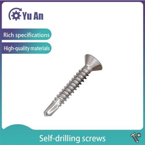Cross Countersunk Head Self Drilling Screws KA 304 Stainless Steel Philips Flat Head Drill Tail Self Tapping Screw 10pcs