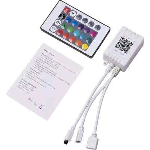 Led Strip Lights Controller,Controller RGB Led Strip Light Controller + Infrared Remote Control 24 Keys