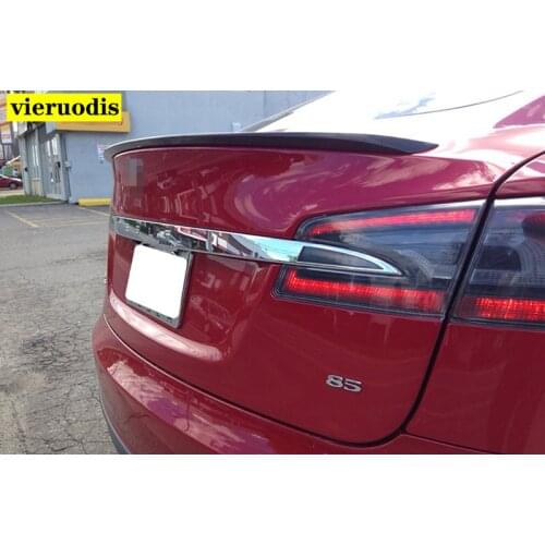 Fit For Tesla Model S 4 Door Sedan 2012 2013 2014 2015 2016 Carbon Fiber Rear Spoiler Tail Trunk Boot Lid Wing Car Accessories