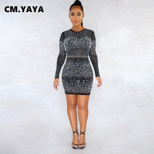 CM.YAYA Women Mini Dress Solid Stretchy Skinny Pencil Vestidos Sexy Night Clubwear Female Fashion Dresses Autumn Outfits 2021