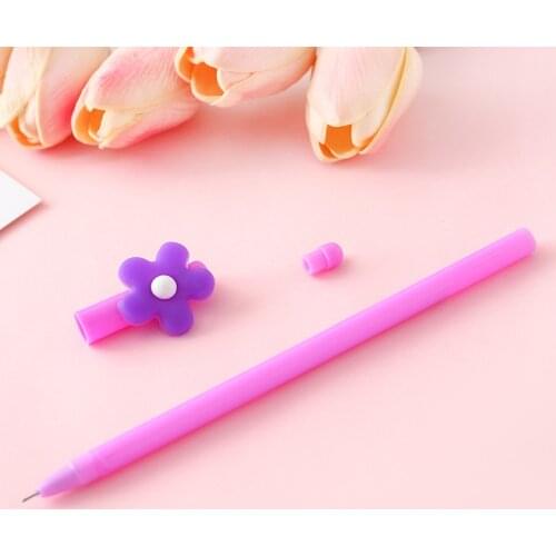 24 PCs Gel Pens Set Korean Creative Cute Colors Flower Neutral Pen Cartoon Student Writing Tools Office Signature Pen Wholesale