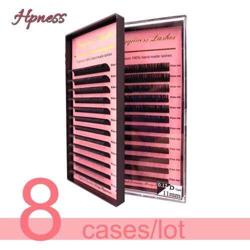 8 Trays/Lot Premium Eyelash Extension 3 D Individual Eye Lash Classic Lashes Extension Soft Silk Mink Lashes HPNESS