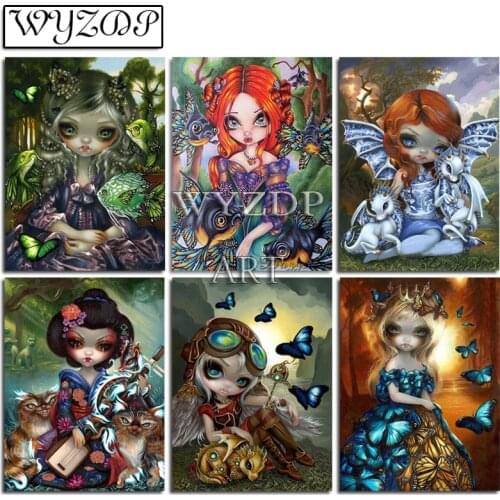 5D Diamond painting Cartoon girl Picture Full Square/Round Diamond Embroidery Cross stitch Gift Kits Home decor WYZ181203