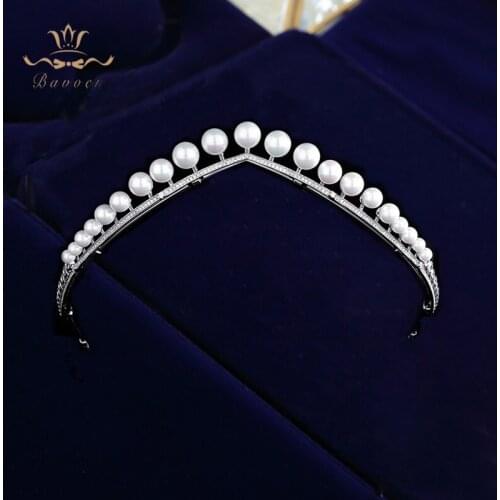 Bavoen Blue Zircon Brides Crowns Tiaras Sparkling Crystal Headpieces Wedding Hair Accessories Prom Hair Jewelry Gift