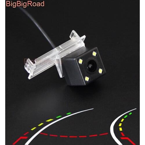 BigBigRoad Car Intelligent Dynamic Trajectory Tracks Parking Rear View CCD Camera For Renault Koleos 2017 Night Vision