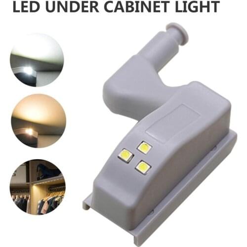 Dersoy Universal LED Under Cabinet Light Cupboard Inner Hinge Lamp Closet Wardrobe Sensor Light Home Kitchen Night Light