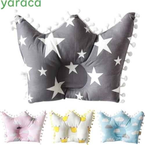 Baby Pillow Baby Room Decoration Anti Flat Head Nursing Pillow For Infant Crown Shape Pillow For 0-2 Years Kids 1 Pieces