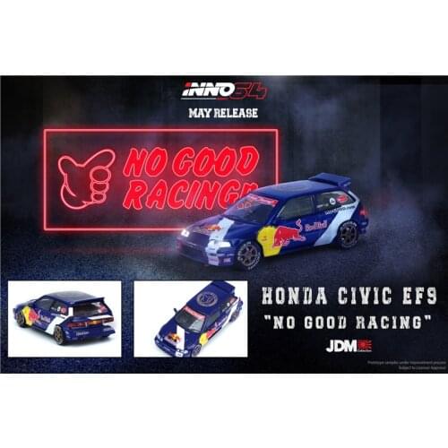 INNO 1:64 HONDA CIVIC EF9 NO GOOD RACING JDM Diecast Model Car