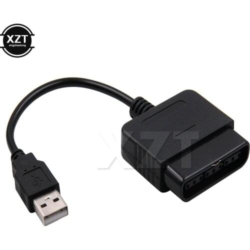 1pc Black For PS2 to For PS3 PC Video Game Accessory USB Adapter Converter Cable For Gaming Controller high speed