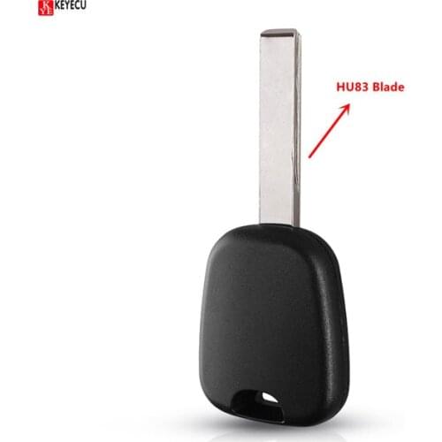 KEYECU 2PCS Uncut HU83 Blade Transponder Auto Car Key Cover Replacement Case For Citroen C1 C3 for Peugeot 307