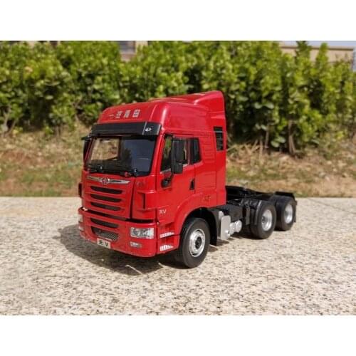 Classic Alloy Model Gift 1:24 Original China FAW Tian V Truck Tractor Trailer Vehicles DieCast Toy Model Collection Decoration
