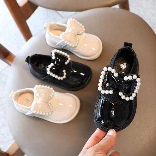 Butterfly-knot Baby Girl Leather Shoes Soft Bottom Toddler Shoes Knitting Design Princess Shoes 2021 Brand Children Casual Shoes