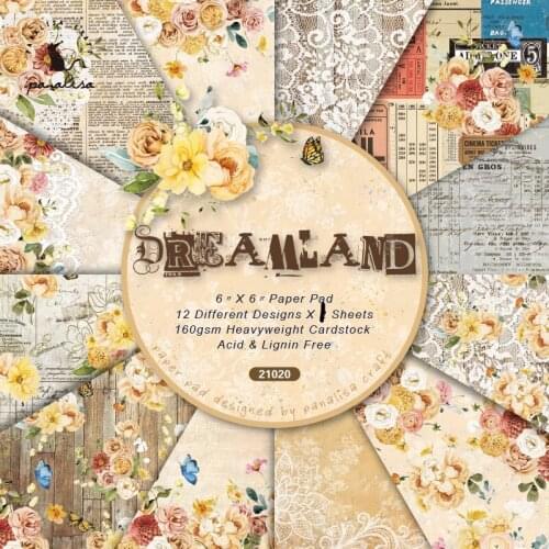 KSCRAFT 12 Sheets Dream Land Scrapbooking Pads Paper Origami Art Background Paper Card Making DIY Scrapbook Paper Craft