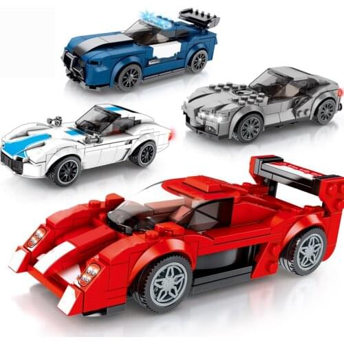 Speed Champions Car Model Building Blocks Toys For Child Compatible Lepining City Vehicles Super Sport Racing Car Toys