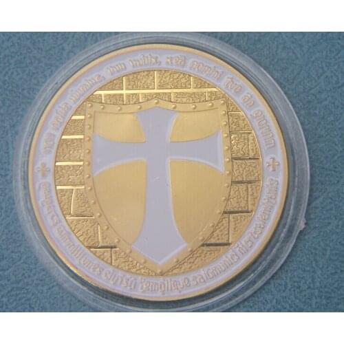 Grey cross knight europe Plated Coin Commemorative Coin Badge Medal Collection Best Gift