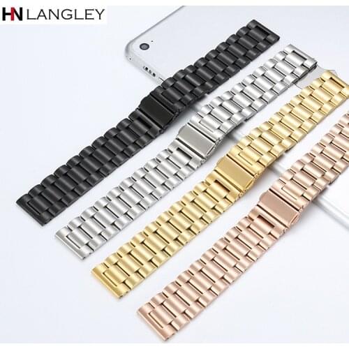 General Watch Bands Stainless Solid Steel Band 304 Watches Metal Strap Watch Accessories 16mm 18mm 20mm 22mm 24mm Dropshipping