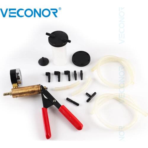 2 in 1 Brake Bleeder Kit Hand held Vacuum Pump Test Set for Automotive Adapters One-Man Brake Clutch Bleeding System