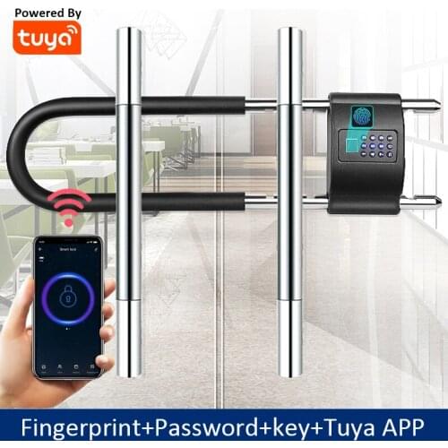 Smart Tuya APP Fingerprint Lock for Glass Door Remote Control Door Lock for Office Electronic Key Lock Smart Lock